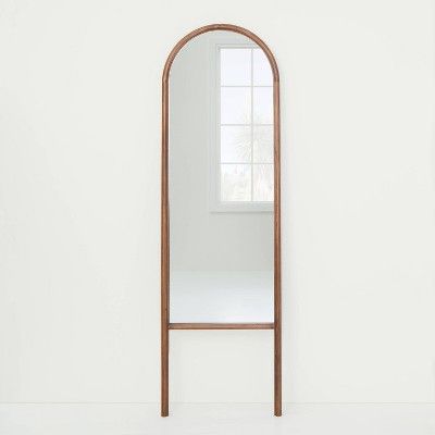 20" x 65" Wood Arched Floor Mirror Walnut - Threshold™ designed with Studio McGee | Target