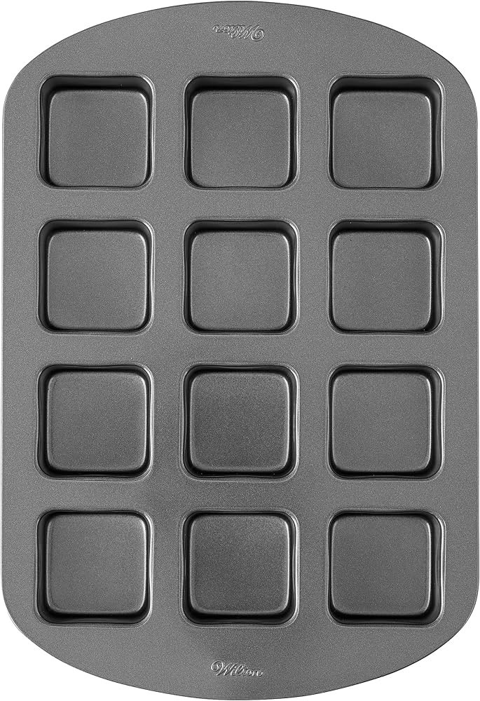 Wilton Perfect Results Premium Non-Stick Bar Baking Pan, 12-Cavity, Steel | Amazon (US)