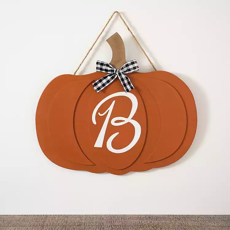 New!Painted Monogram B Pumpkin Plaque | Kirkland's Home