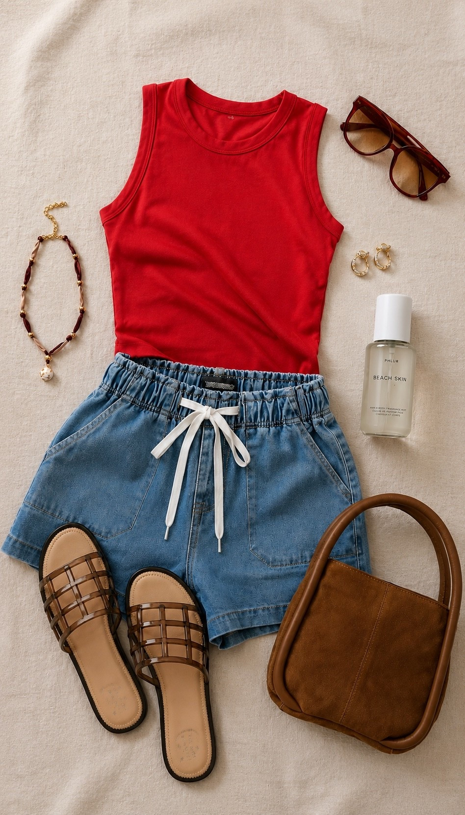 Elevated outfit inspo with my absolute FAVORITE tank top from Free People! It’s under $40🙌🏼 paired with these cute drawstring Amazon shorts and elevated accessories.

#LTKootd #LTKdayinmylife #LTKgrwm
