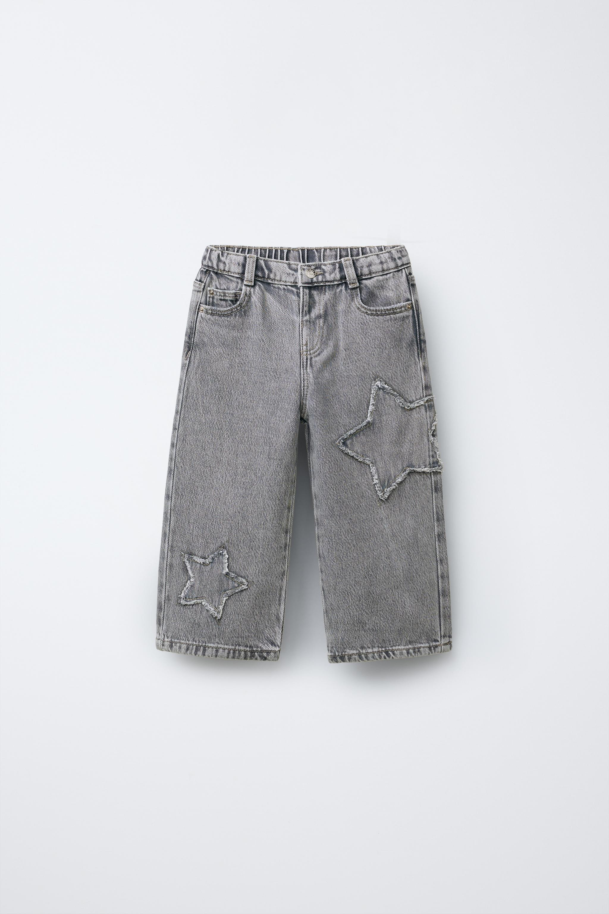 WIDE LEG JEANS WITH STARS | Zara US