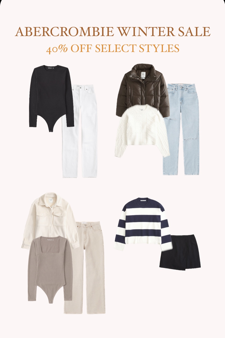 40% off through 1/11!

fall outfits, fall outfits 2033, fall outfits amazon, fall fashion, november outfit, casual fall outfits, shein fall outfits, amazon fall outfits, fall work outfits, fall maternity outfits, amazon fashion, amazon outfits, fall outfit inspo, fall outfits casual, fall outfit ideas, cute fall outfits, cute casual outfit, aesthetic, old money aesthetic, cozy fall outfits, cozy outfits, holiday outfits, winter outfit, winter outfits women, winter fashion, vanilla girl, sweater outfits, cable knit sweater, cozy outfits, abercrombie, abercrombie jeans, abercrombie code, abercrombie coat, abercrombie pants, abercrombie discount code, brown jeans, grey jeans, medium wash jeans, light wash jeans, brown bomber jacket, brown leather jacket, basic tops, basic tees, basic long sleeve, basic outfits, stripe sweater, neutral outfit, striped sweater

#LTKsalealert #LTKfindsunder100 #LTKstyletip