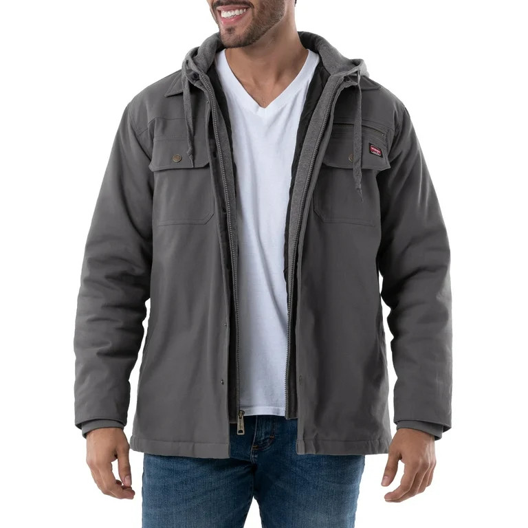 Wrangler Men's Workwear Quilted Lined Shirt Jacket | Walmart (US)