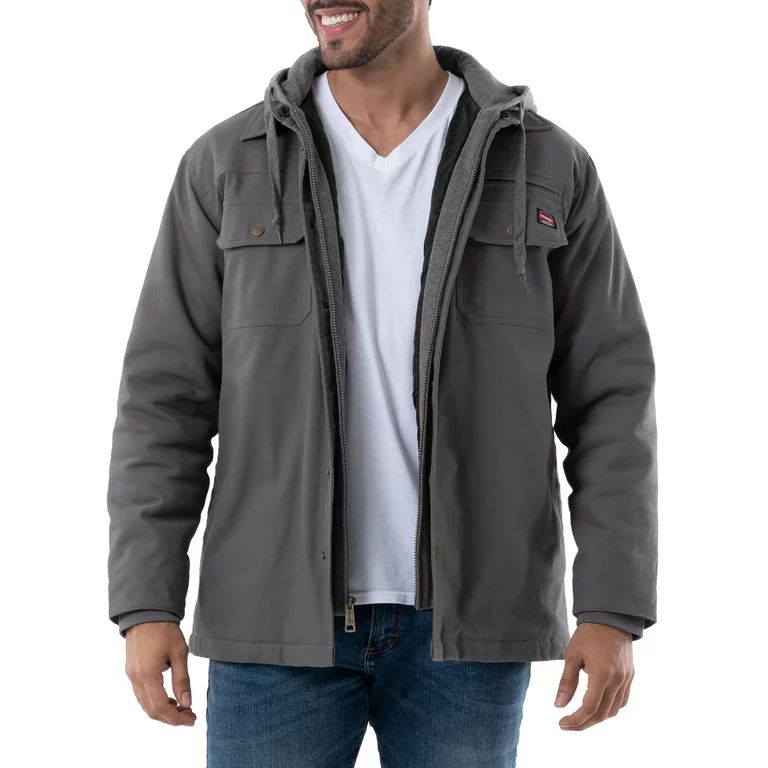 Wrangler Men's Workwear Quilted Lined Shirt Jacket | Walmart (US)