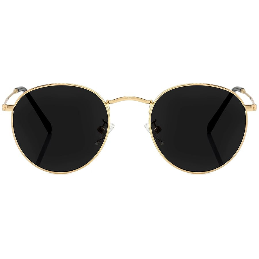 Kursan Small Round Metal Polarized Sunglasses for Men Women Mirrored Lens Classic Circle Sun Glas... | Amazon (US)