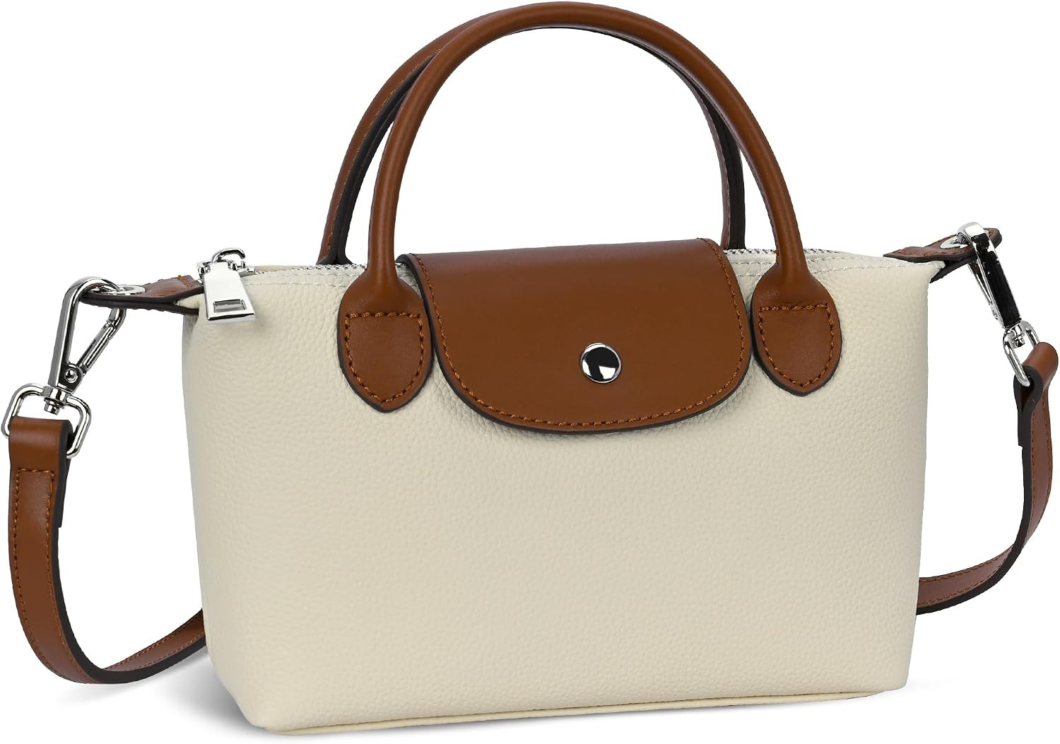 HESHE Small Leather Crossbody Bags for Women Mini Tote Shoulder Handbags | Amazon (US)
