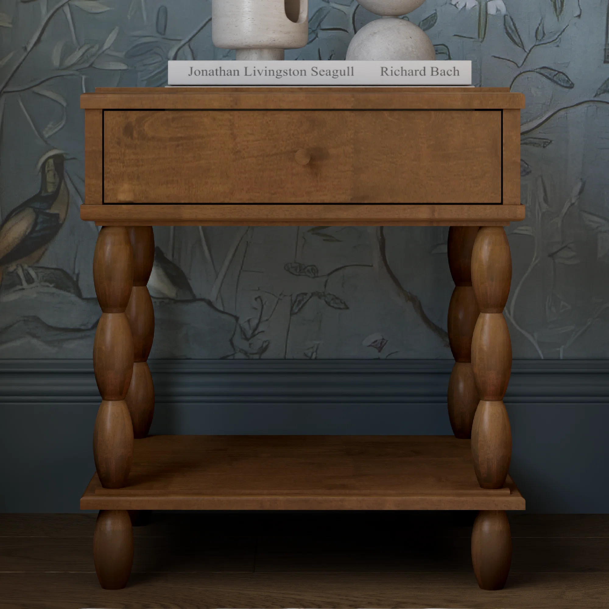 Eloise Spindle Nightstand Walnut | Wayfair North America