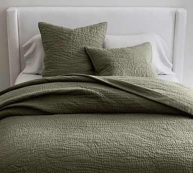 Belgian Flax Linen Handcrafted Quilt | Pottery Barn (US)