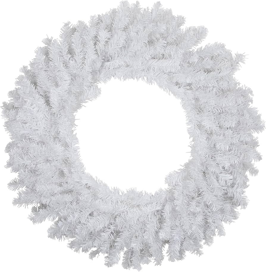 Northlight Unlit White Canadian Pine Artificial Christmas Wreath, 30" | Amazon (US)