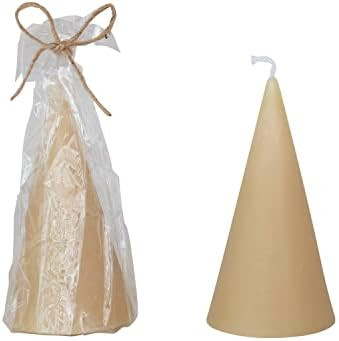 Unscented Tree Shaped Candle, Eggnog Beige | Amazon (US)