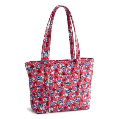 Vera Bradley Women's Disney Lilo and Stitch Cotton Small Vera Tote Bag Stitch Monstera | Target