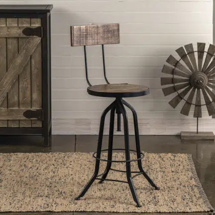 Joplin Swivel Solid Wood Adjustable Height Bar Stool | Wayfair North America