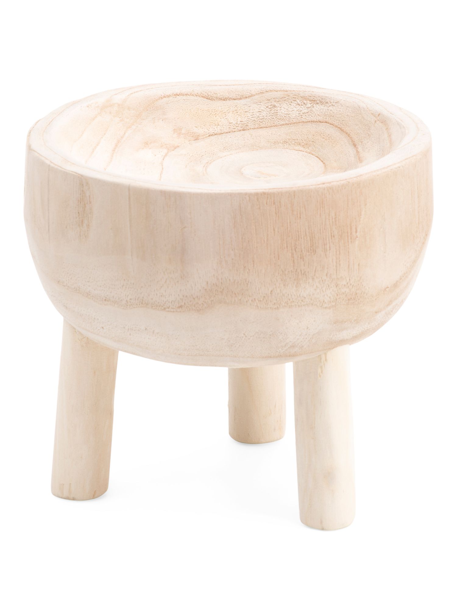 8in Wood Bowl With 3 Legs | TJ Maxx