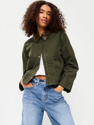 Cropped Barn Jacket | Old Navy (CA)