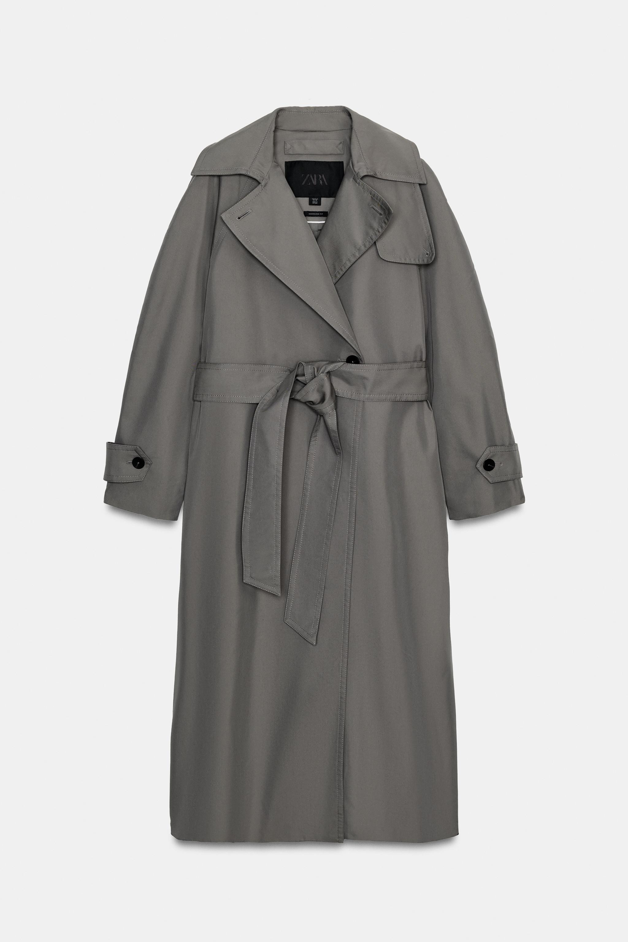 ZW COLLECTION OVERSIZED BELTED TRENCH COAT | Zara Canada