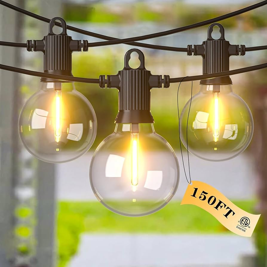 String Lights for Outside,150FT LED Outdoor String Lights Waterproof Patio Lights with 72+3 Shatt... | Amazon (US)
