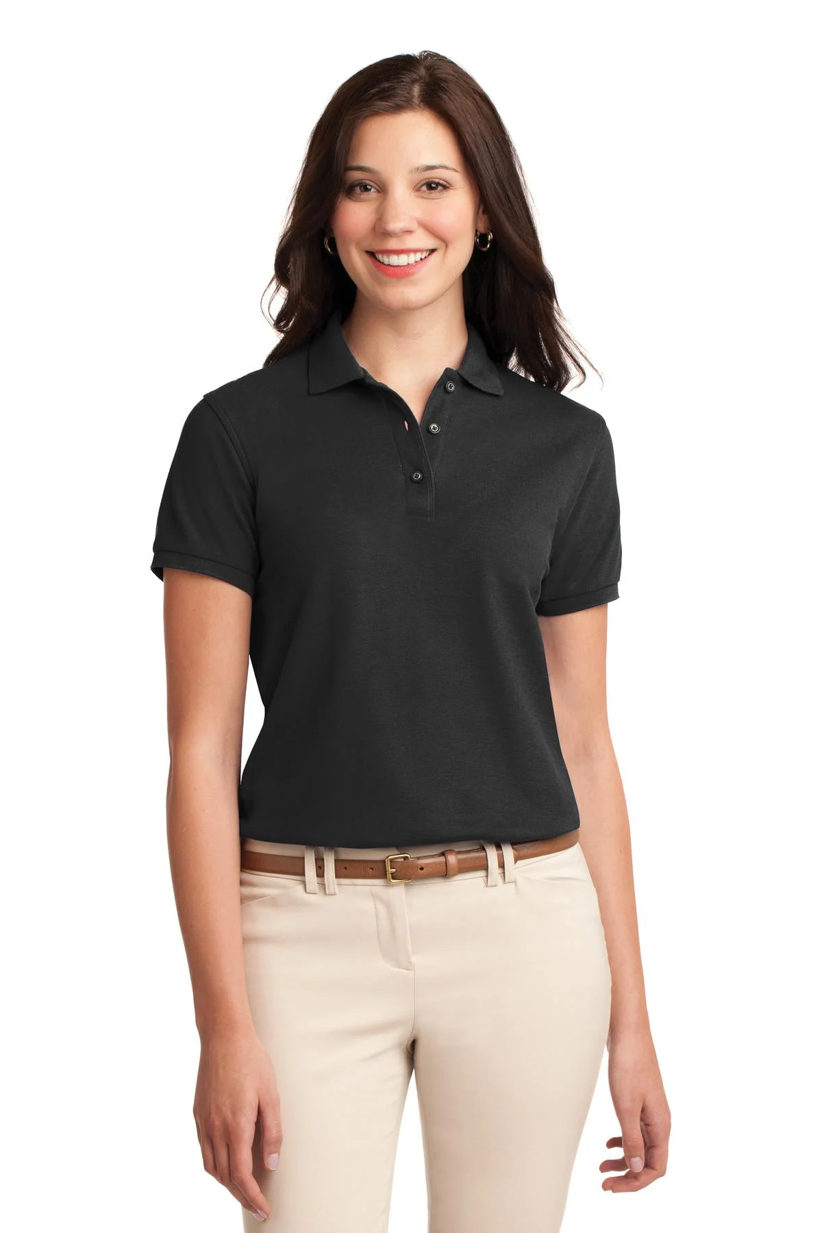 Port Authority Collared Wrinkle-Resistant Polyester and Cotton Polo Shirts L (Women's) | Walmart (US)