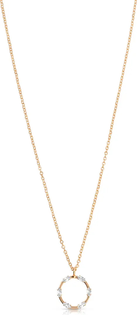 Ettika Marquise Cubic Zirconia Circle Pendant Necklace | Nordstrom | Nordstrom