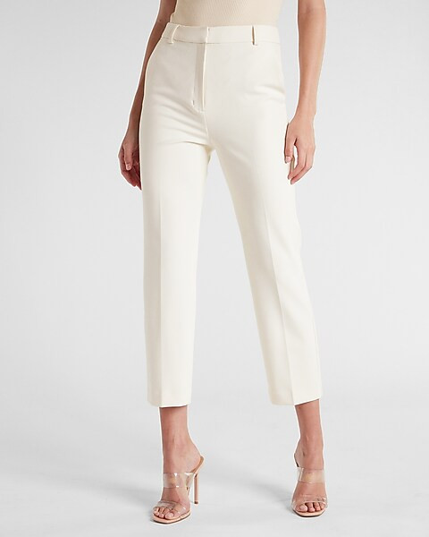 Super High Waisted Cropped Supersoft Twill Pant | Express