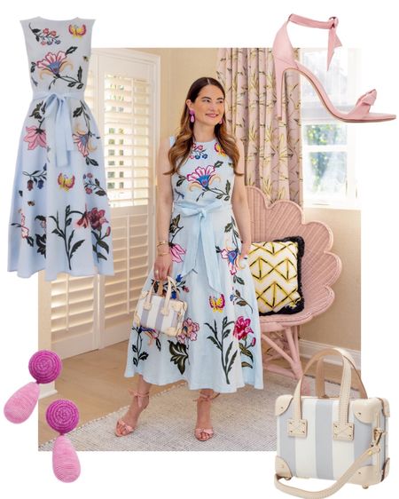 Palm Beach vacation outfit and dress. Love Fanm Mon dresses, Steamline Luggage, pink earrings and pink heels.

#LTKtravel #LTKFind #LTKstyletip 

#LTKunder100 #LTKSeasonal #LTKGiftGuide
