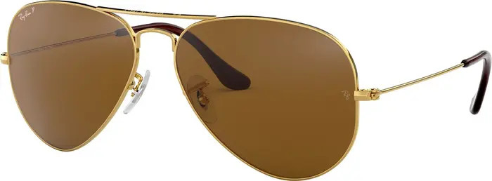 58mm Polarized Aviator Sunglasses | Nordstrom