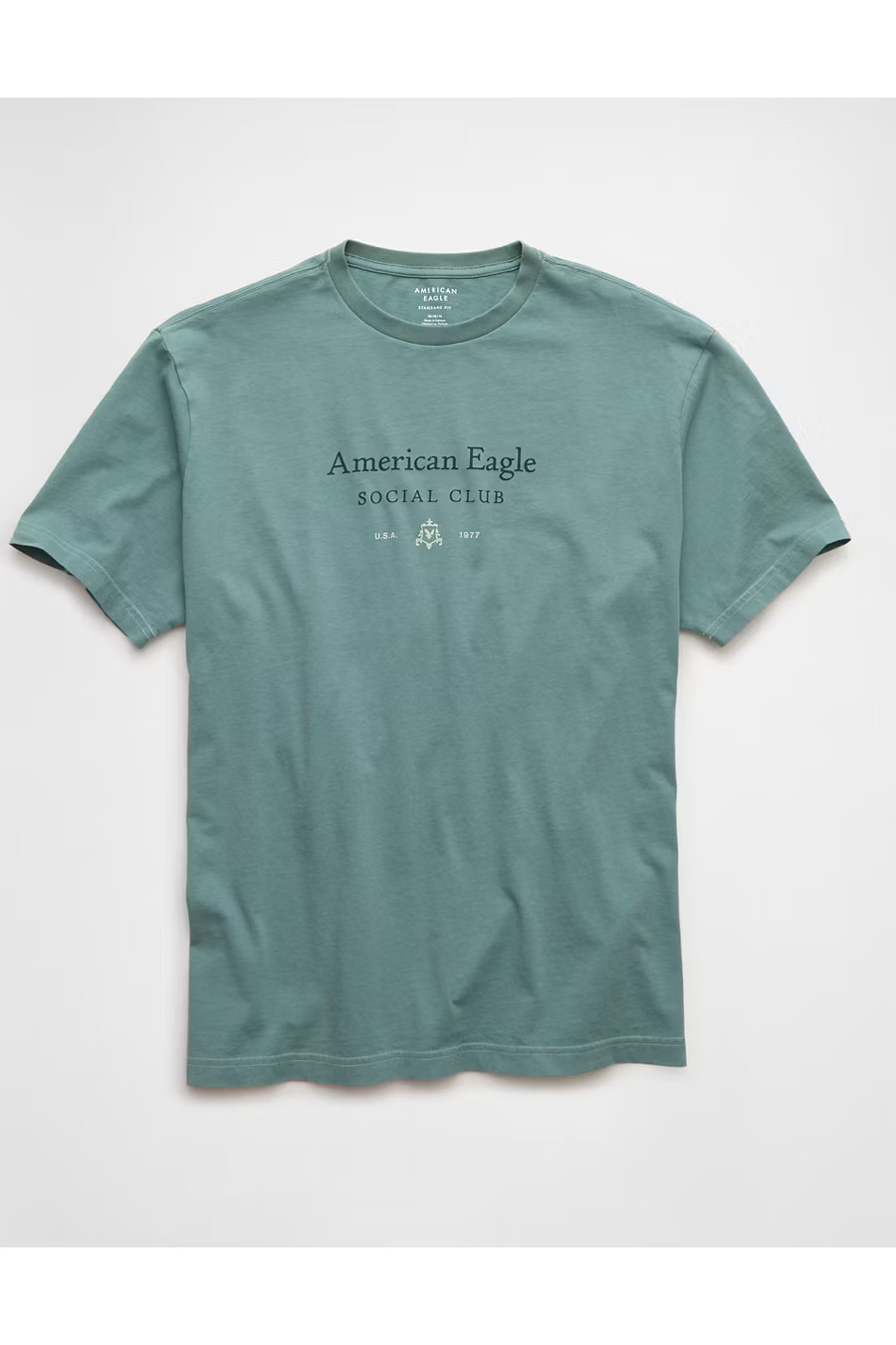 AE Logo Graphic T-Shirt Men's Autumn Teal XL | American Eagle Outfitters (US & CA)