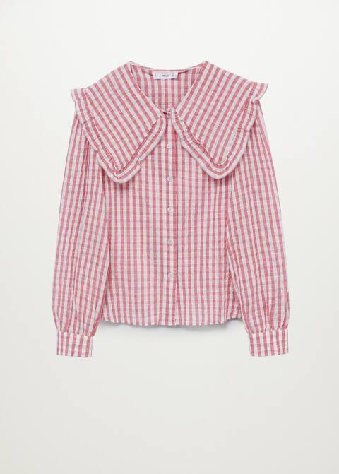 Babydoll collar cotton shirt | MANGO (US)