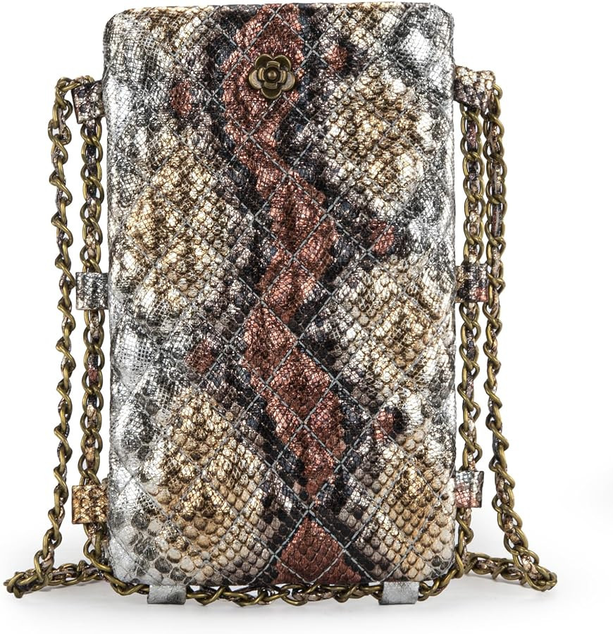 Montana West Small Quilted Cell Phone Purse for Women Soft Chain Crossbody Cellphone Wallet Bag | Amazon (US)