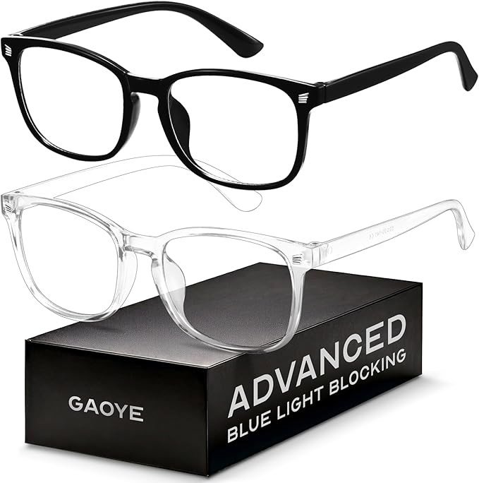Blue Light Blocking Glasses - Fashion Square Eyeglasses, Anti UV Ray Computer Gaming Glasses Blue... | Amazon (US)