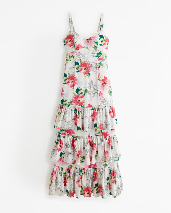 Women's Drama Ruffle Tiered Maxi Dress | Women's Dresses & Jumpsuits | Abercrombie.com | Abercrombie & Fitch (US)