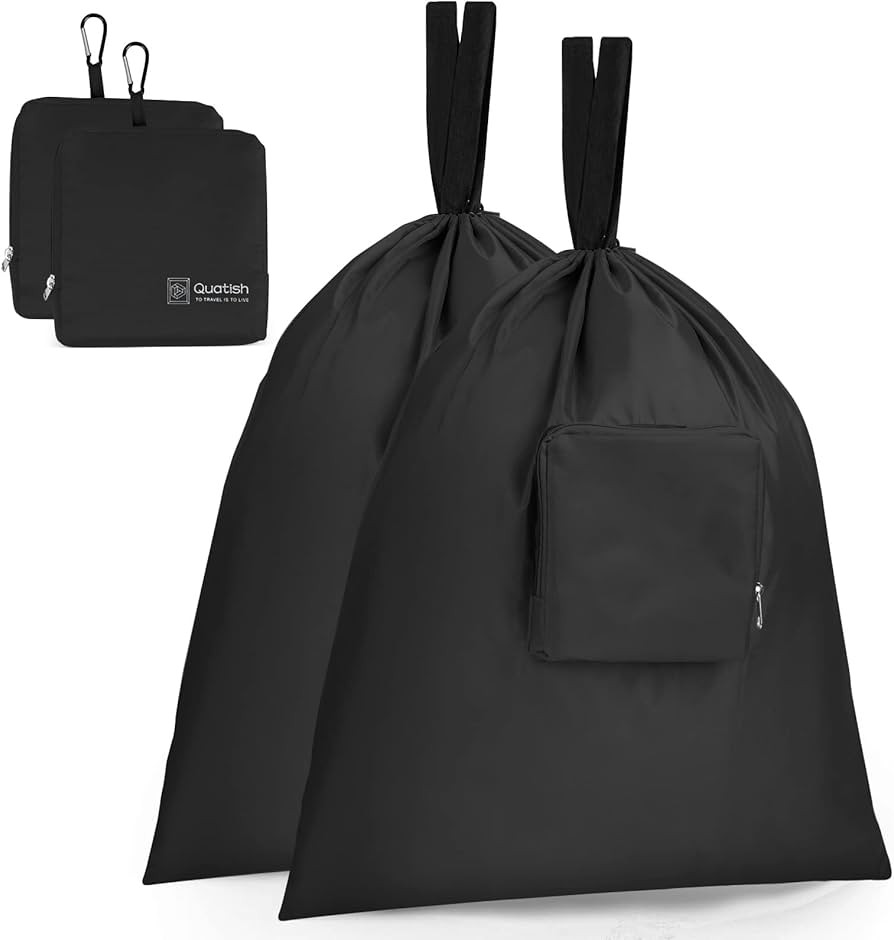 Travel Laundry bags, 2 Pack Dirty Laundry Travel Bag, Foldable Dirty Clothes Bag for Traveling, W... | Amazon (US)