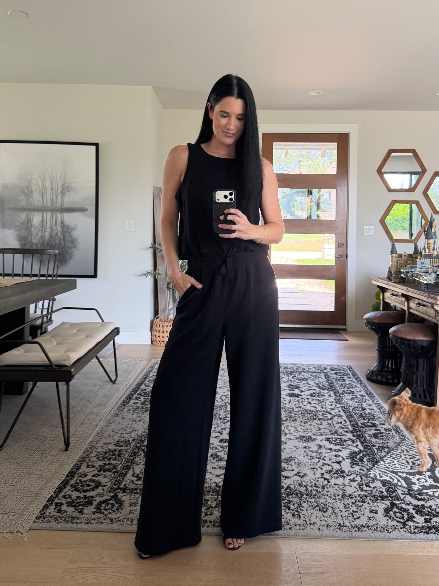 Use code DTKXSPANX for 15% off plus free shipping! 

@Spanx Jumpsuit of my dreams!! Wearing a size medium but needed the small. Love the open back detail on this piece. 