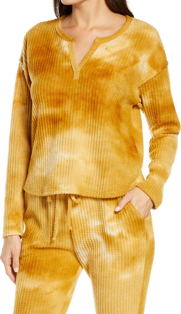 Thermal Knit Tie Dye Pullover | Nordstrom