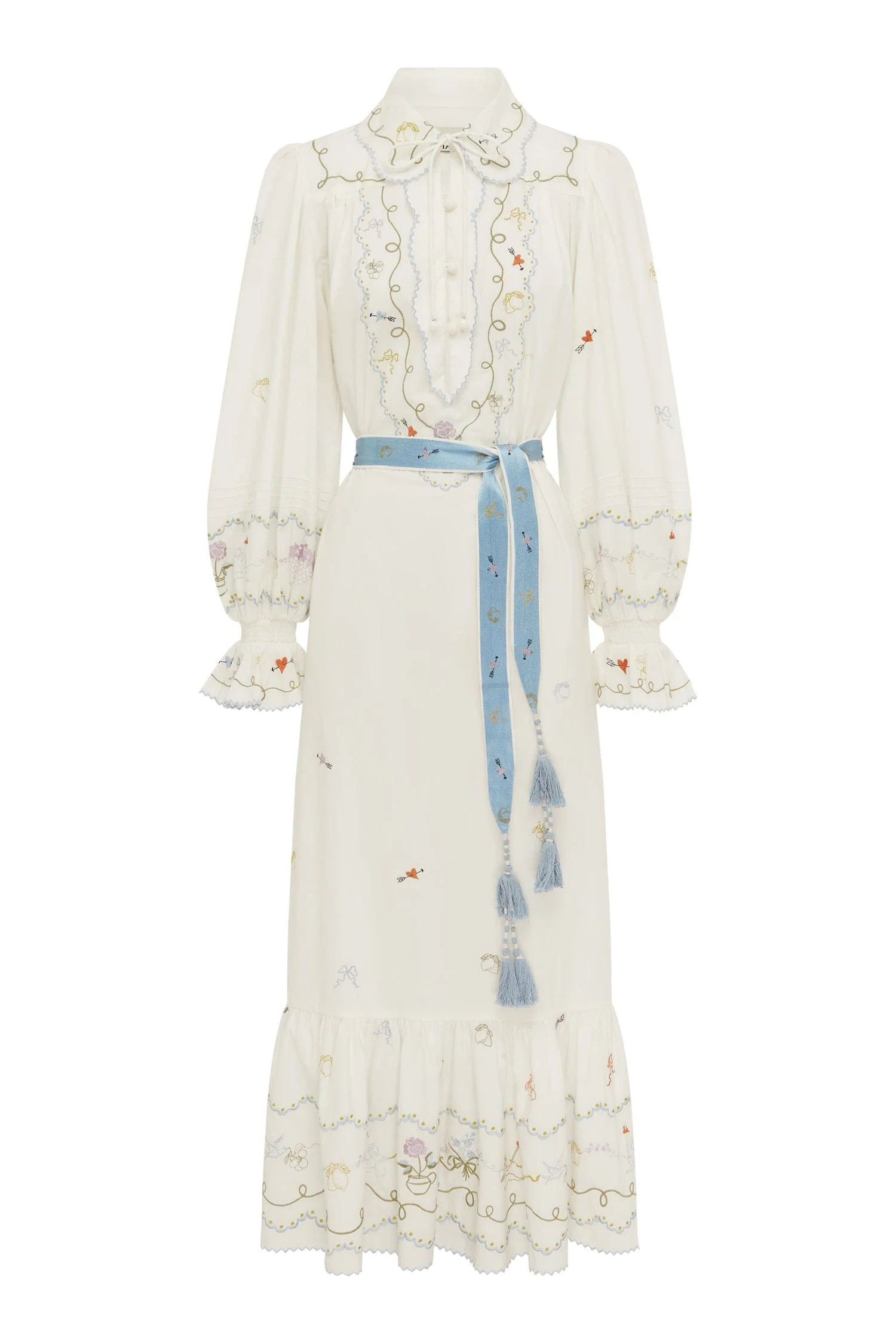 GIULIA EMBROIDERED MIDI DRESS | Alemais (AU, US, UK)