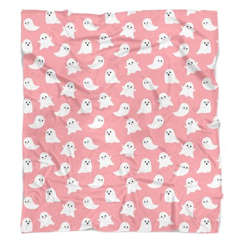 Halloween Throw Blanket 50x60 Inch Cute Ghost Blankets Soft Lightweight Cozy Plush Blanket Halloween Decor Gifts | Amazon (US)