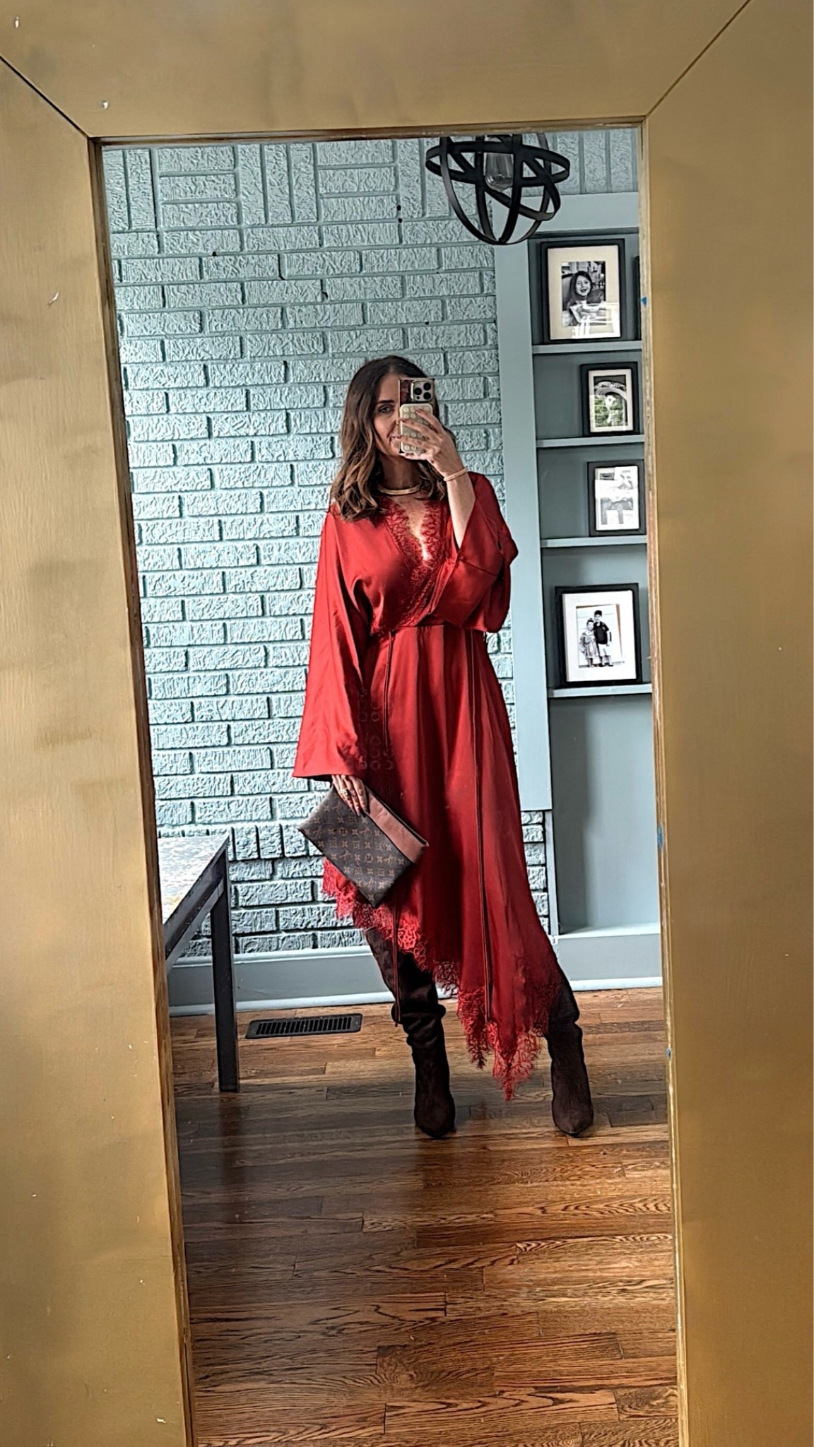 Rust orange silk and lace dress

#LTKootd #LTKPetite #LTKOver40