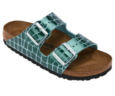 Birkenstock Arizona Gator Gleam Two-Strap Comfort Sandals Ocean Breeze US 6 37 | eBay US
