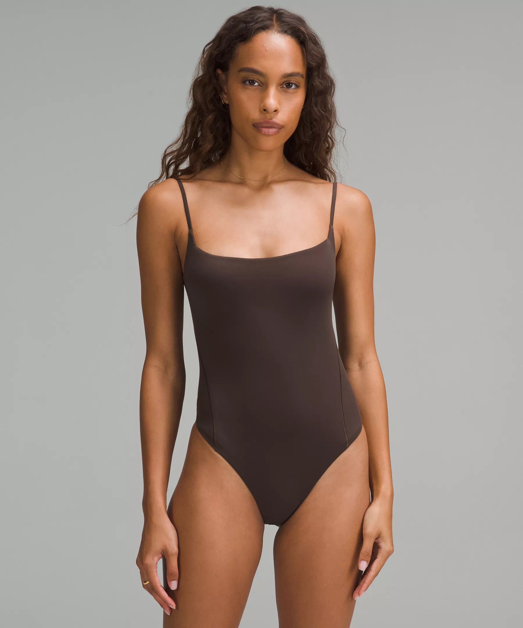 Wundermost Ultra-Soft Nulu Square-Neck Spaghetti-Strap Bodysuit | Lululemon (US)