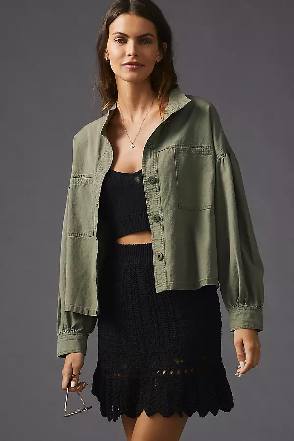 Sanctuary Keystone Utility Shirt Jacket By Sanctuary in Green Size XXS | Anthropologie (US)