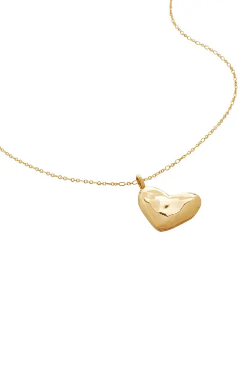 Monica Vinader Heart Locket Pendant Necklace in Yellow Gold at Nordstrom | Nordstrom