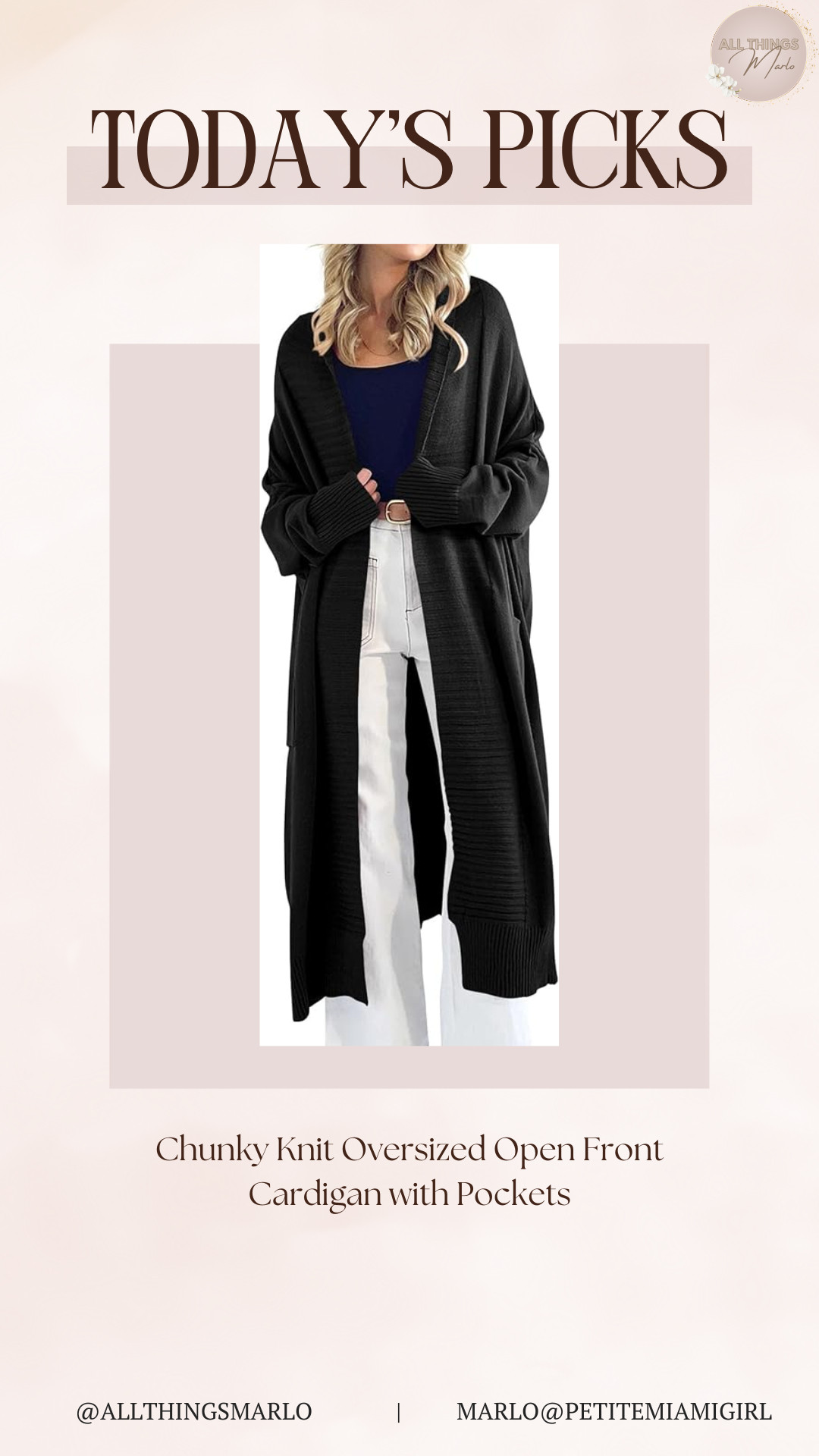 Chunky Knit Oversized Open Front Cardigan with Pockets 

 #LTKHoliday #LTKSeasonal #LTKFindsUnder50