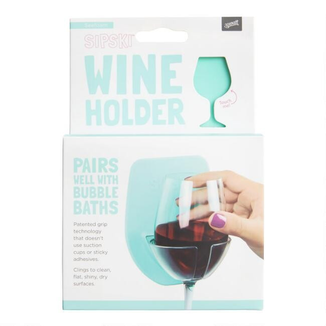 Sipski Silicone Shower Wine Glass Holder | World Market