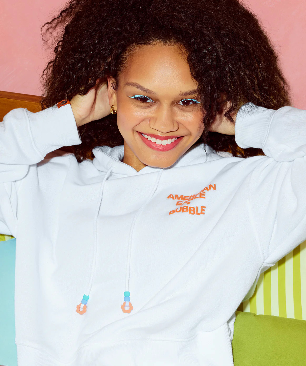 AE x Bubble Fleece Hoodie - White - XL | Bubble Skincare