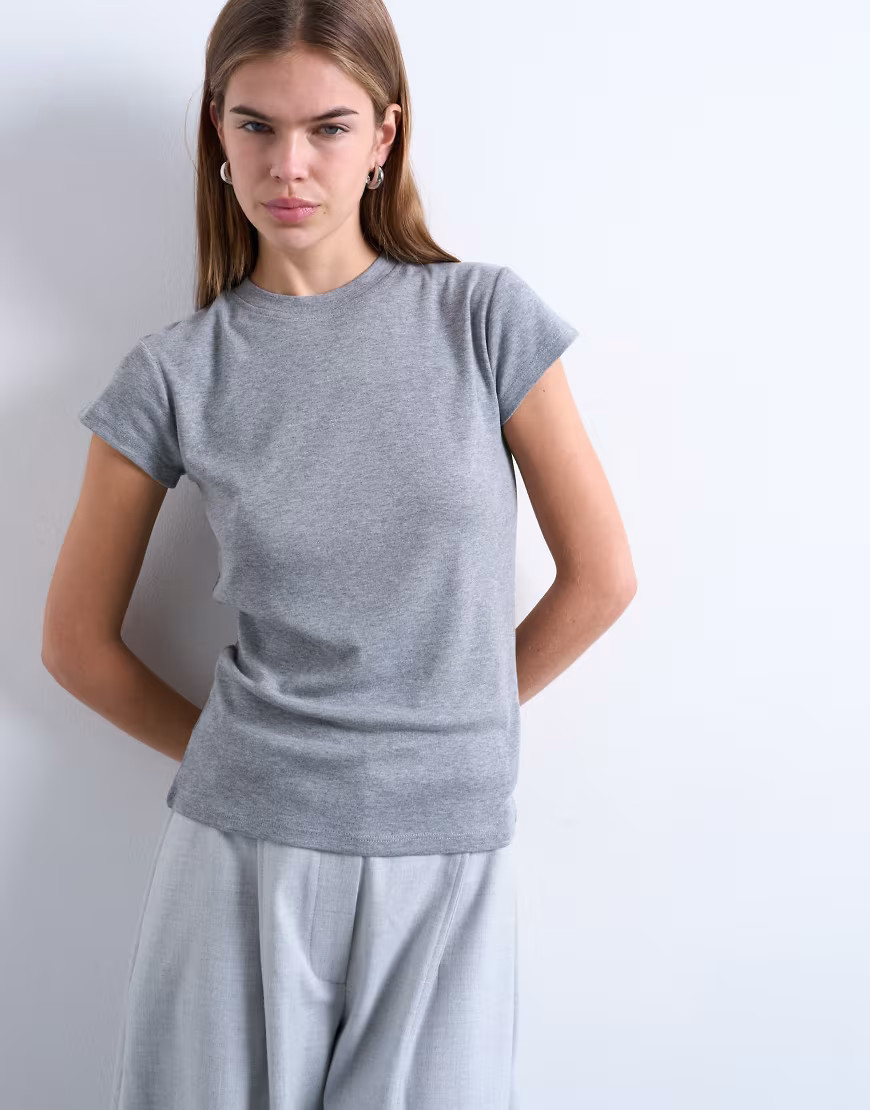 Topshop everyday tee in mid grey | Topshop