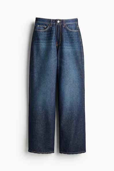 H & M - Curvy Fit Wide Ultra High Jeans - Bleu | H&M (FR, IT, ES, PT, BE)