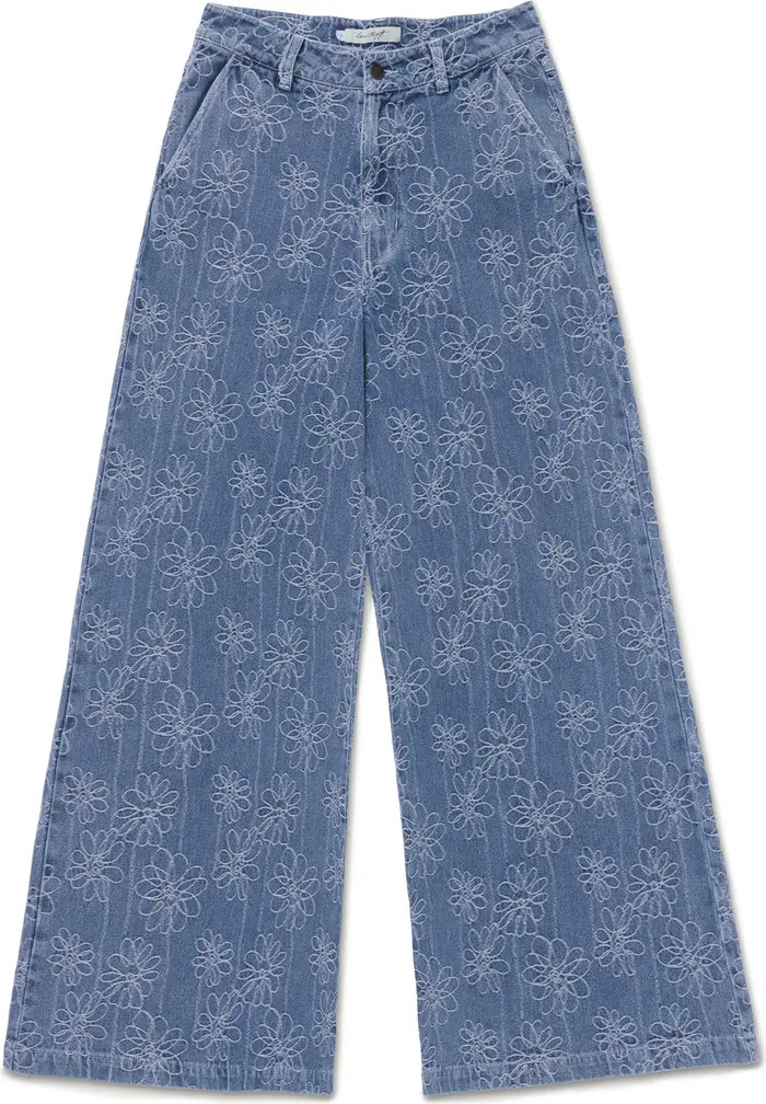 HONOR THE GIFT Floral Wide Leg Jeans | Nordstrom | Nordstrom