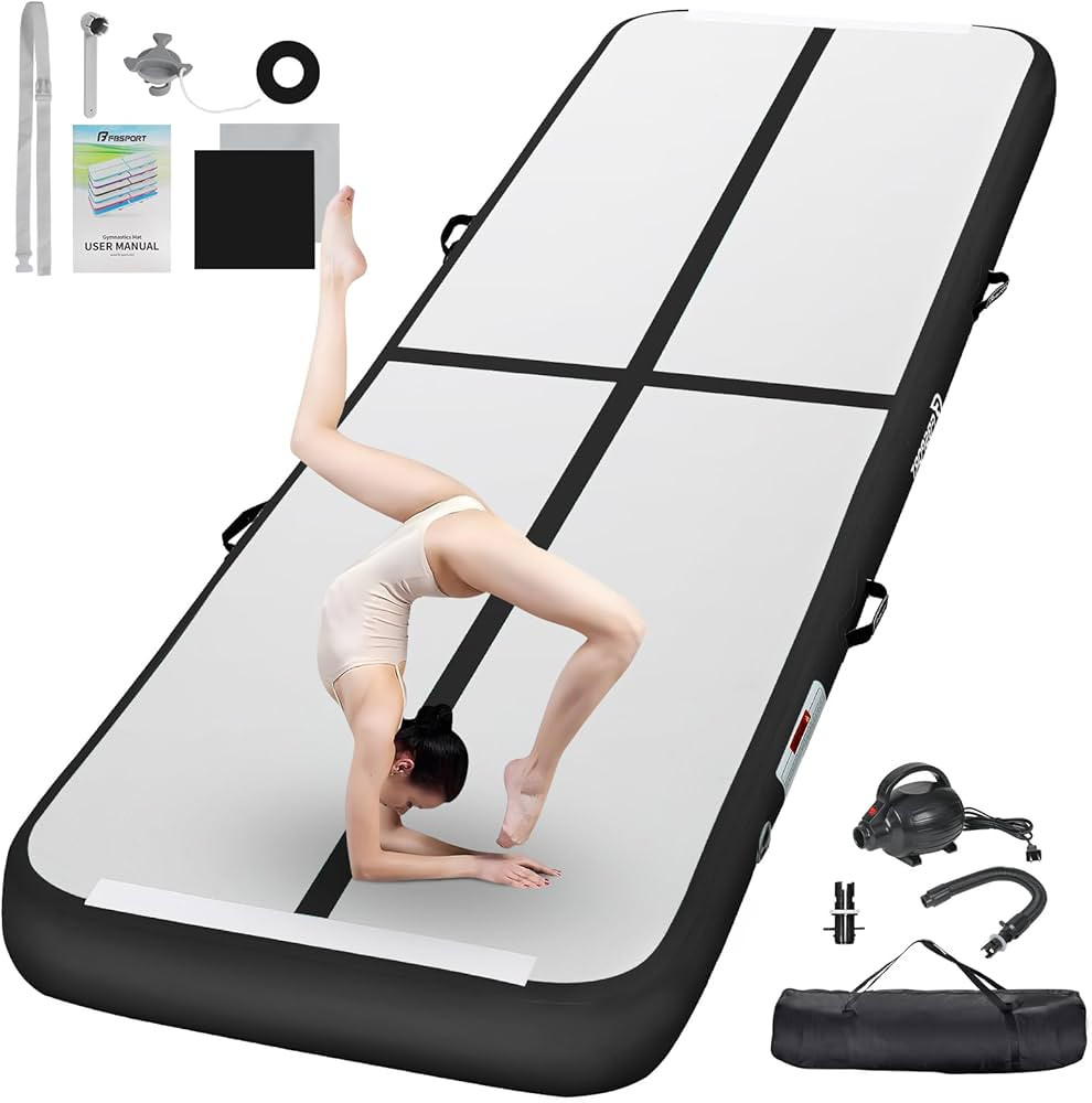 Amazon.com : FBSPORT 10ft Inflatable Air Gymnastics Mat Training Mats 4 inches Thickness Gymnasti... | Amazon (US)