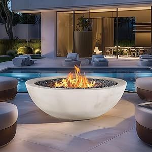 2-Piece Outdoor Propane Fire Pit Table Set w/Tank Cover Table, 25-inch 50,000 BTU CSA Certificati... | Amazon (US)