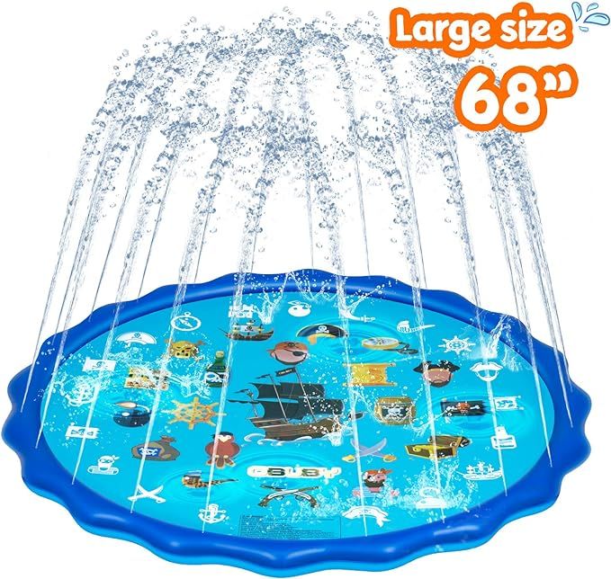 Obuby Sprinkle & Splash Play Mat, Sprinkler for Kids,Upgraded 68' Summer Outdoor Water Toys Wadin... | Amazon (US)