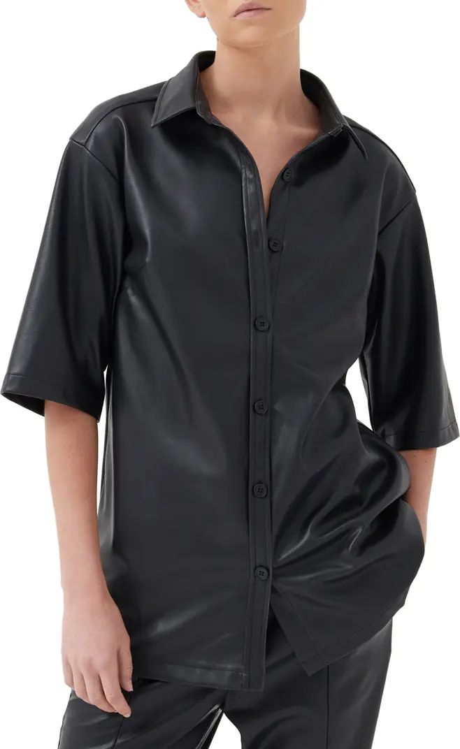 Violette Faux Leather Shirt | Nordstrom